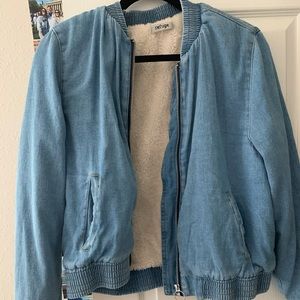Lined denim jacket